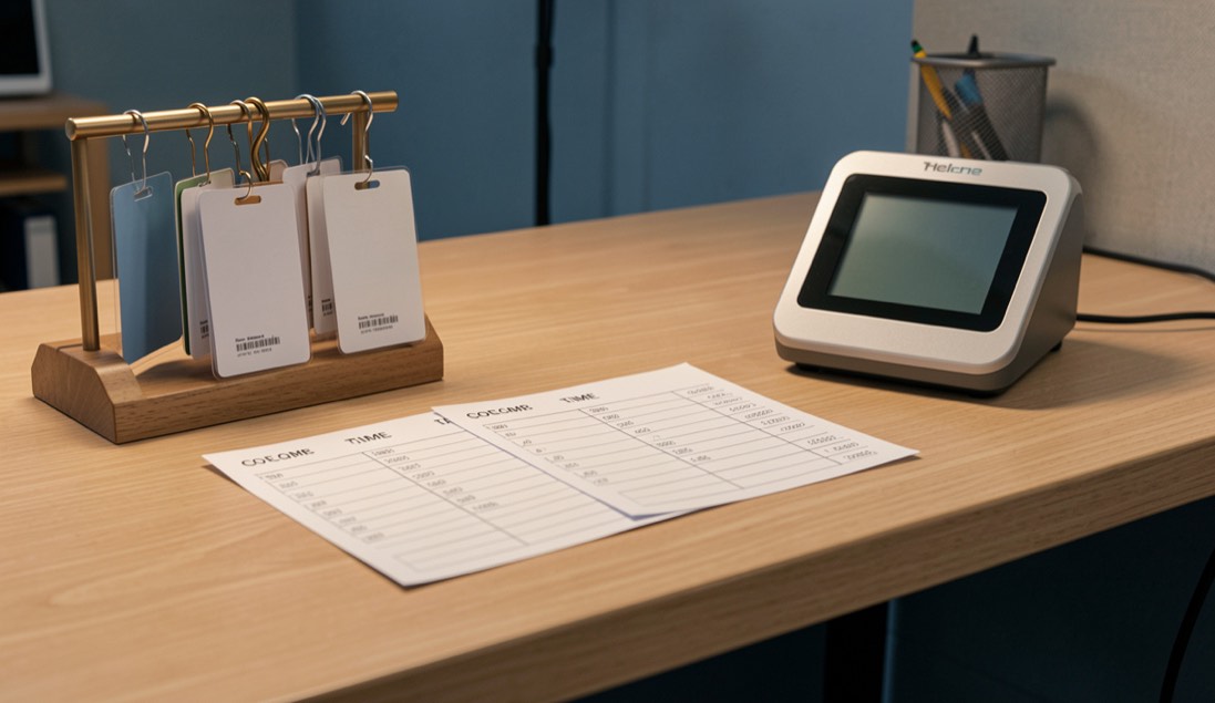 A Time and Attendance Equipment Brief: Questions for comparing clock cards, badge systems and computerised records.